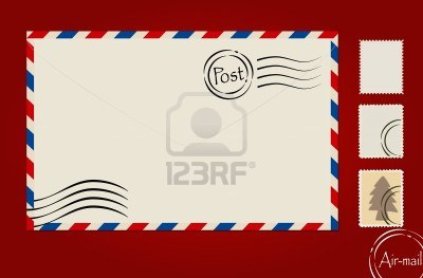 14178764-envelope-stamp-set-and-postcard